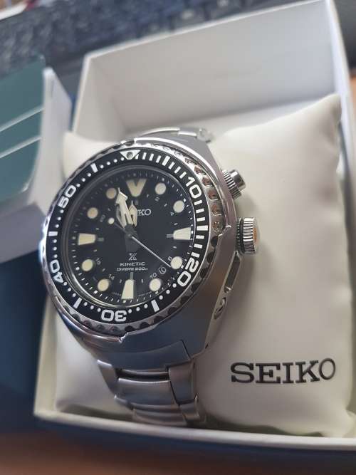 SEIKO Kinetic Cal. 5m85 GMT Divers Watch - SUN019P1